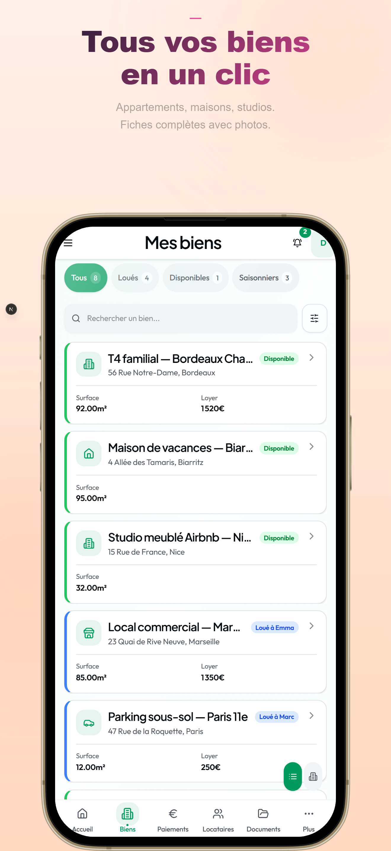 Fiche bien immobilier détaillée